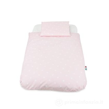 Set piumotto culla stelle rosa Babyidea