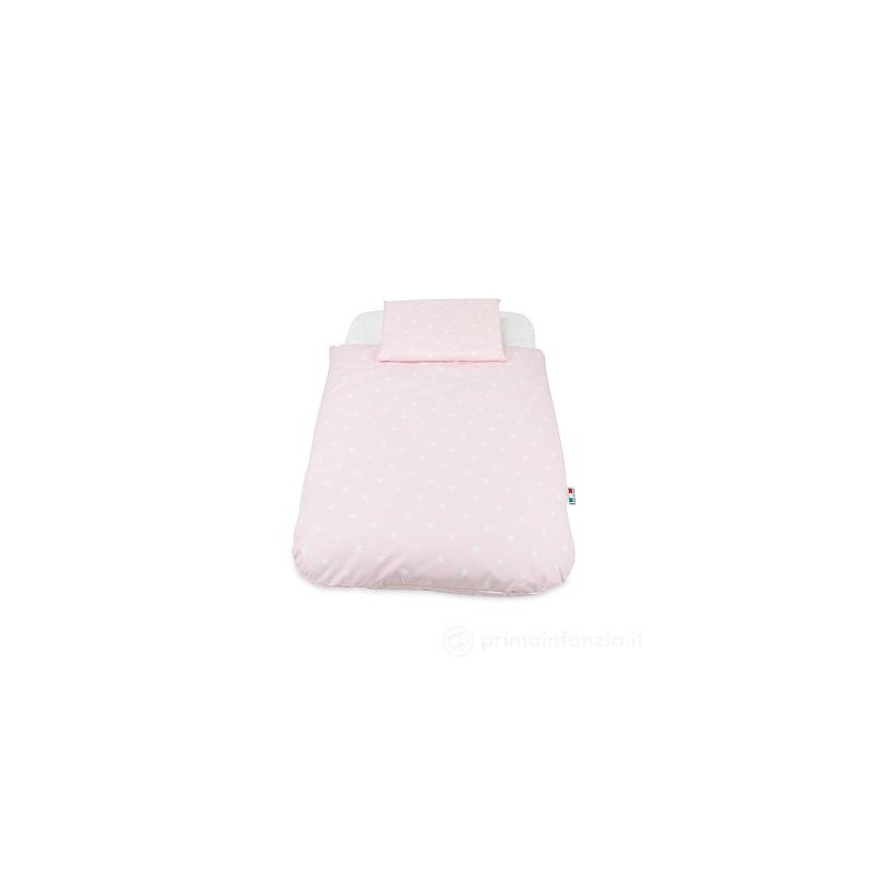 Set piumotto culla stelle rosa Babyidea