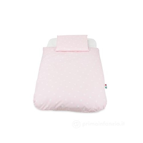 Set piumotto culla stelle rosa Babyidea