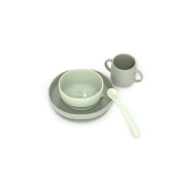 set pappa silicone verde