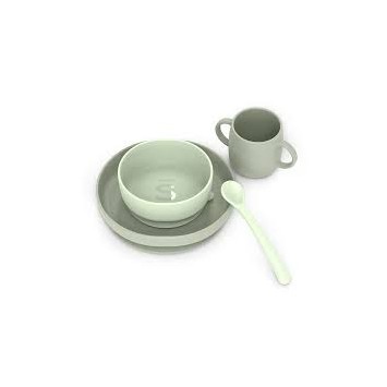 set pappa silicone verde