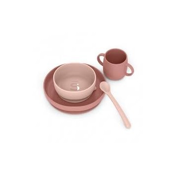 set pappa silicone rosa