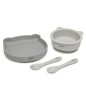 Set pappa 4pz silicone grigio