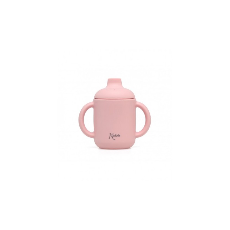 Tazza in silicone con beccuccio e maniglie Rosa